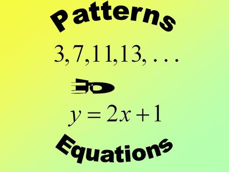 Find the next three terms in the pattern: 1, 4, 7,...