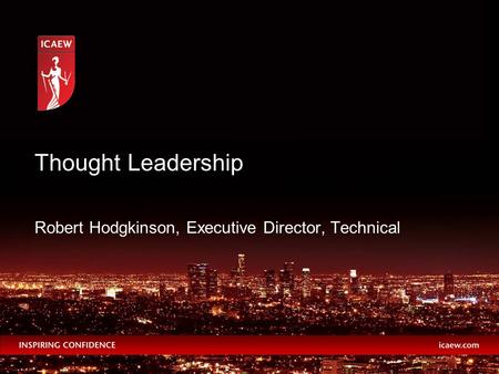 Robert Hodgkinson, Executive Director, Technical Thought Leadership.