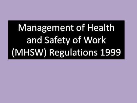 Two of the most important pieces of the health and safety legislation affecting educational establishments across the UK are the Health and Safety at.