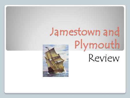 Jamestown and Plymouth Review. Key Terms House of Burgesses Charter Mayflower Compact Established Church Precedent- An event that will influence the future.