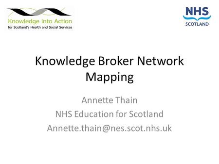 Knowledge Broker Network Mapping