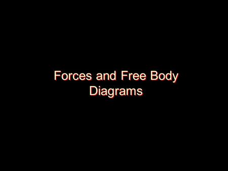 Forces and Free Body Diagrams. Common Forces Gravity- attractive force between two objects that have mass. AKA Weight To calculate Weight: –Force of Gravity.