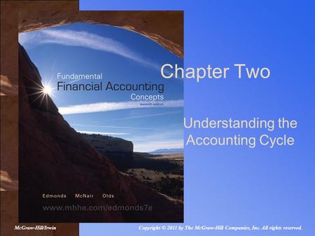 Chapter Two Understanding the Accounting Cycle Copyright © 2011 by The McGraw-Hill Companies, Inc. All rights reserved.McGraw-Hill/Irwin.