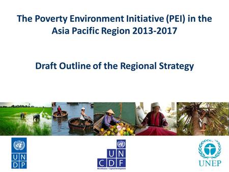 The Poverty Environment Initiative (PEI) in the Asia Pacific Region 2013-2017 Draft Outline of the Regional Strategy.