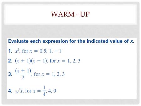 WARM - UP. SECTION 1.1 INDUCTIVE REASONING GEOMETRY.