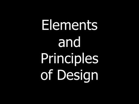 Elements and Principles of Design. The elements of design are the building blocks used to create an artwork. The principles are ideas that incorporate.