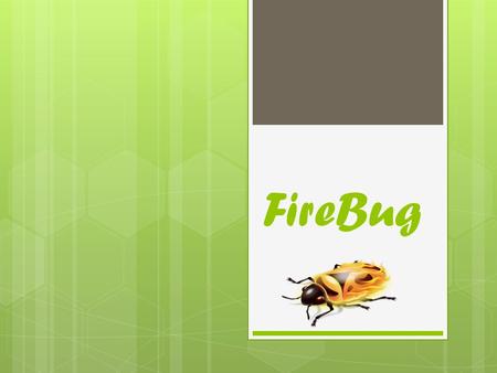 FireBug. What is Firebug?  Firebug is a powerful tool that allows you to edit HTML, CSS and view the coding behind any website: CSS, HTML, DOM and JavaScript.