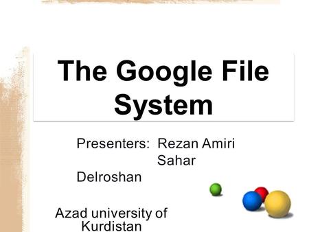Presenters: Rezan Amiri Sahar Delroshan