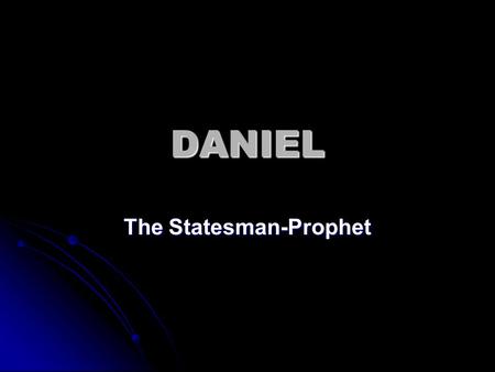 The Statesman-Prophet