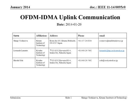 OFDM-IDMA Uplink Communication