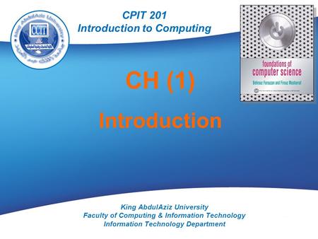 CPIT 201 Introduction to Computing