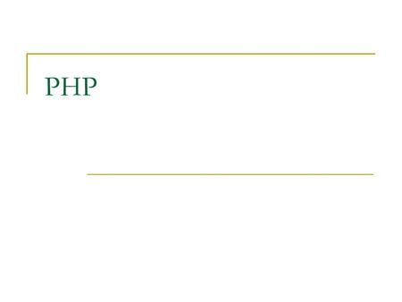PHP. What is PHP? PHP stands for PHP: Hypertext Preprocessor PHP is a server-side scripting language, like ASP PHP scripts are executed on the server.