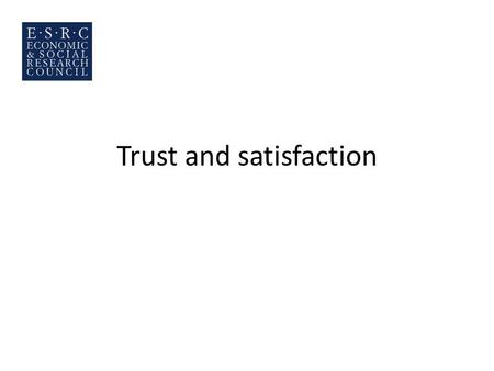 Trust and satisfaction. The key questions How committed are minorities to British political norms? How satisfied are minorities with the way British democracy.