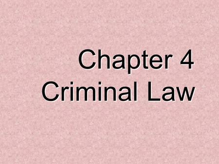 Chapter 4 Criminal Law. Categories 100 200 300 400 500 100 200 300 400 500 100 200 300 400 500 100 200 300 400 500 100 200 300 400 500 Business Related.