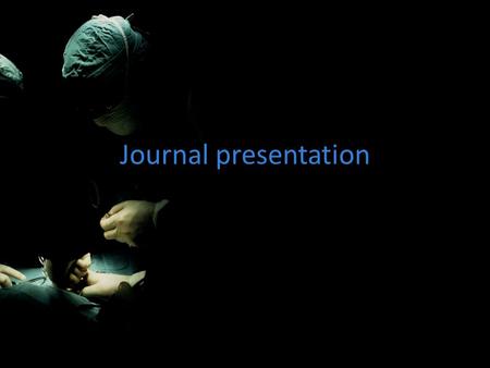 Journal presentation. CLINICAL QUESTION What is the best treatment option for this patient? Search Terms: primary hyperparathyroidism, treatment.