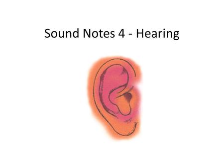 Sound Notes 4 - Hearing. Hearing To hear, you need 3 things: Source of Sound Medium to transmit sound Sense organ to detect the sound.