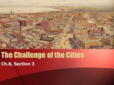 The Challenge of the Cities Ch.8, Section 3. WARM UP 11/1/10 Define the following; steerage quarantine subsidies.