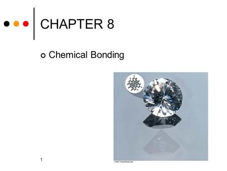 1 CHAPTER 8 Chemical Bonding. 2 Chapter Goals 1. Lewis Dot Formulas of Atoms Ionic Bonding 2. Formation of Ionic Compounds Covalent Bonding 3. Formation.