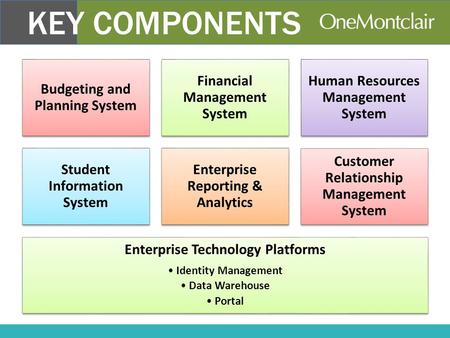 Key components Budgeting and Planning System