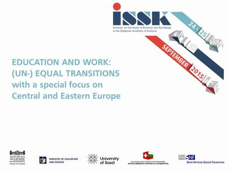 Emigration in the Perspective of the Search for a First Job in Bulgaria Rumiana Stoilova – Institute of the Studies of Societies and Knowledge at BAS.