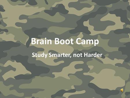 Brain Boot Camp Study Smarter, not Harder. Broca’s Area Test A big black bug bit a big black bear, made the big black bear bleed blood.