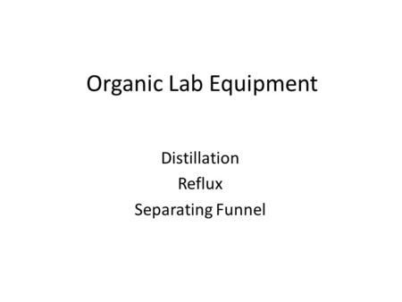 Organic Lab Equipment Distillation Reflux Separating Funnel.