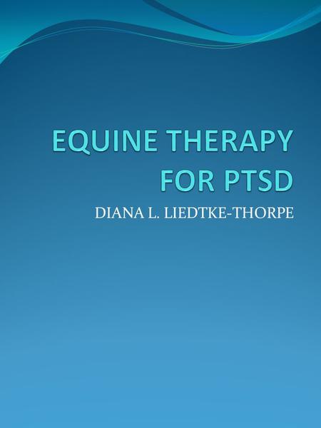 DIANA L. LIEDTKE-THORPE. PTSD DEFINITION Post-traumatic stress disorder (PTSD) is a mental health condition that's triggered by a terrifying event. NOT.
