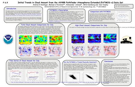 Initial Trends in Cloud Amount from the AVHRR Pathfinder Atmospheres Extended (PATMOS-x) Data Set Andrew K Heidinger, Michael J Pavolonis**, Aleksandar.