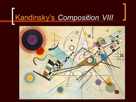 Kandinsky’s Composition VIII. Is it affective without color?