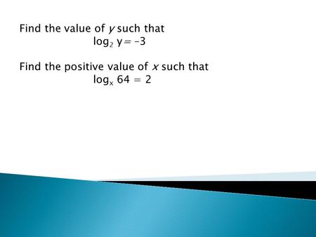 Find the value of y such that