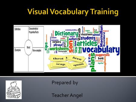 Prepared by Teacher Angel. I. Vocabulary  Kinds of Vocabulary  What does it mean to know a word?  Obstacles in Vocabulary Development  Primary Goals.