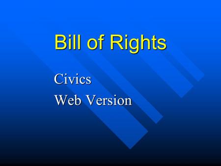 Bill of Rights Civics Web Version Background Articles of Confederation Articles of Confederation –Federal government lacked power –Shay’s Rebellion a.