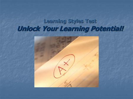 Learning Styles Test Unlock Your Learning Potential!