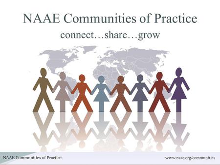 NAAE Communities of Practice connect…share…grow. What is Communities of Practice? A professional networking site just for Agricultural Educators.