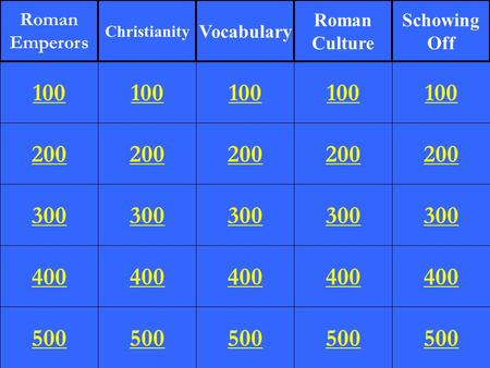 200 300 400 500 100 200 300 400 500 100 200 300 400 500 100 200 300 400 500 100 200 300 400 500 100 Roman Emperors Christianity Vocabulary Roman Culture.