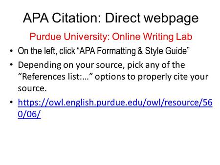 How To Quote A Website In Apa Style