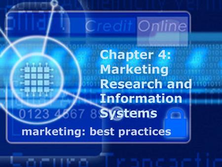 Insert Chapter Title Screen. Understand how marketing research can contribute to a firm’s competitive advantage. Understand that market research includes.