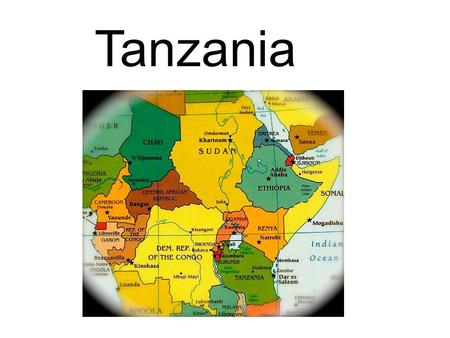 Tanzania. Capital- Dar Es Salaam 5 Cities- iringia, Tabora, arusha, kigoma, and lindi. 5 landforms- Mt. Kilimanjaro lake victoria lake tanganyika lake.