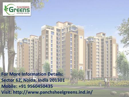  Panchsheel Greens is one of the most prestigious real estate group that provide quality construction, safety of investment and commitment.  The Project.