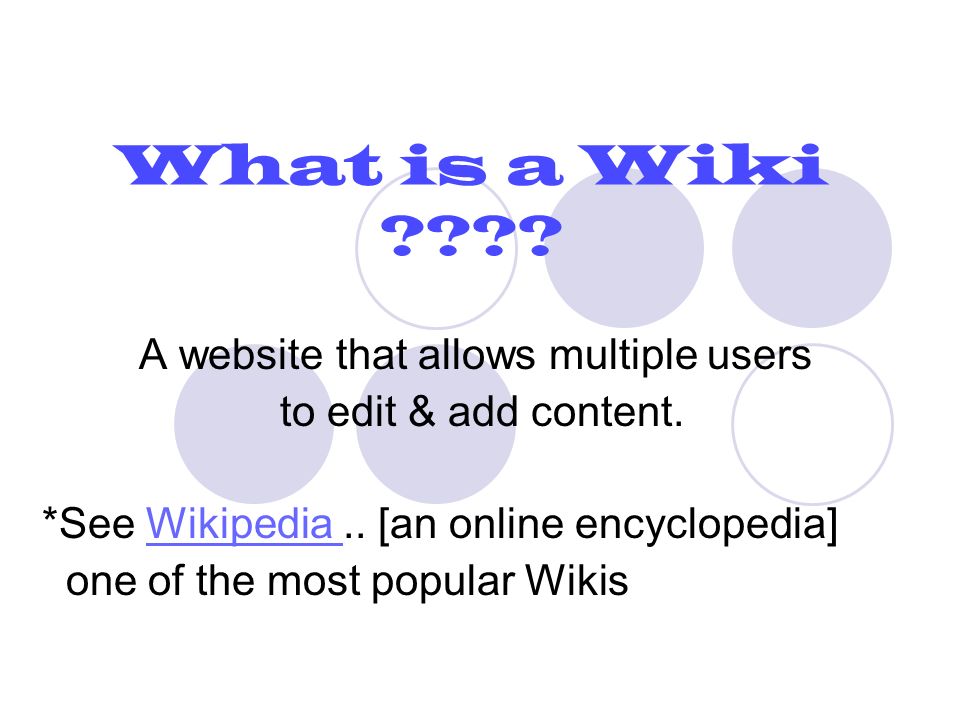 What is a wiki