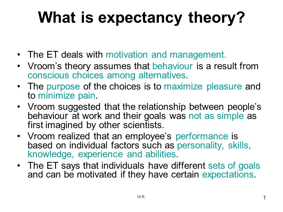 expectancy model