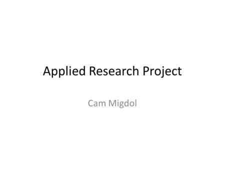Applied Research Project Cam Migdol. Position: Reporter/Correspondent Location 1: Washington, DC – Starting salary: $44,500 Location 2: Winston-Salem,