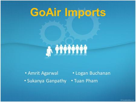 GoAir Imports Amrit Agarwal Sukanya Ganpathy Logan Buchanan Tuan Pham.
