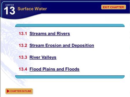 13 Surface Water 13.1 Streams and Rivers