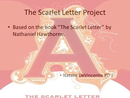 scarlet letter project ideas