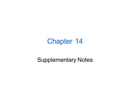 Chapter 14 Supplementary Notes. What is Money? Medium of Exchange –A generally accepted means of payment A Unit of Account –A widely recognized measure.