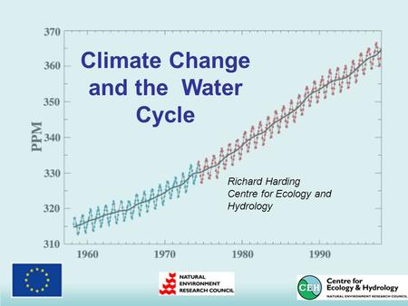 Climate Change and the Water Cycle Richard Harding Centre for Ecology and Hydrology.
