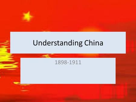 Understanding China 1898-1911. Chinese Words PinyinWade-Giles PinyinWade-Giles People Groups CixiTz’u-His GuomindangKuomintang GuangxuKuang-hsu QingCh’ing.