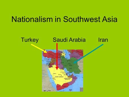 Nationalism in Southwest Asia