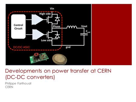 Developments on power transfer at CERN (DC-DC converters) Philippe Farthouat CERN.